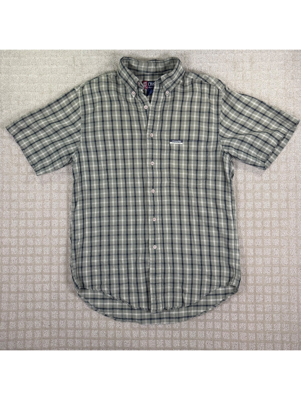 Chaps Ralph Lauren plaid short sleeve button down shirt S
